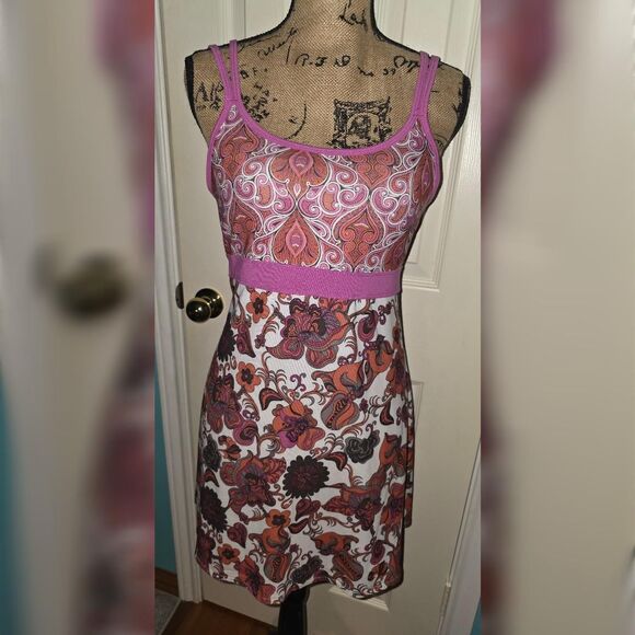 ​Prana Medium Floral & Paisley Pattern Yoga/Athleisure Dress - Picture 2 of 4